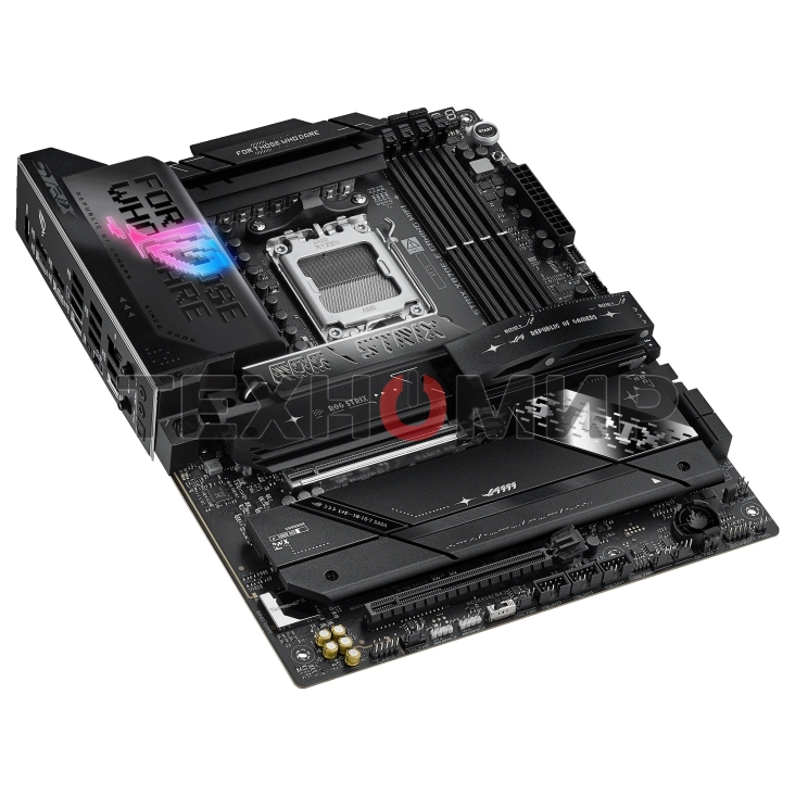 Материнская плата ASUS ROG STRIX X870E-E GAMING WIFI, AM5, AMD X870E, 4xDDR5, 4xSATA, 5xM.2, 1xPCI-E 5.0 x16, 1xPCI-E 4.0 x4, 1xHDMI, 1xUSB-C 3.2 Gen 2, 1xUSB-C 3.2 Gen 2x2, 2xUSB-C 4.0, 1x 5Gb LAN, 9xUSB-A 3.2 Gen 2, 2x3.5 мм, TOSLINK, 1xWi-Fi 7, ATX