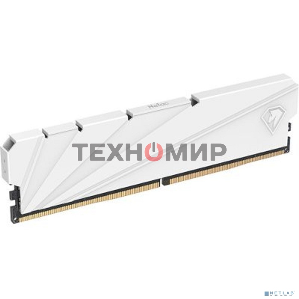 Оперативная память NETAC, DDR4, 16GB (1x16GB), 3200MHz, CL16, DIMM, с радиатором, белый