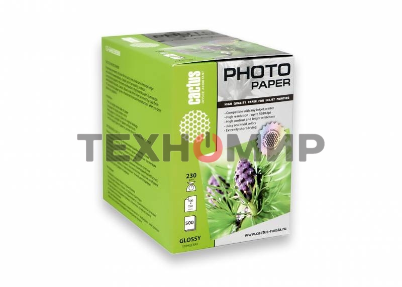 Фотобумага Cactus CS-GA6230500 глянцевая A6 230 г/м2 500 листов