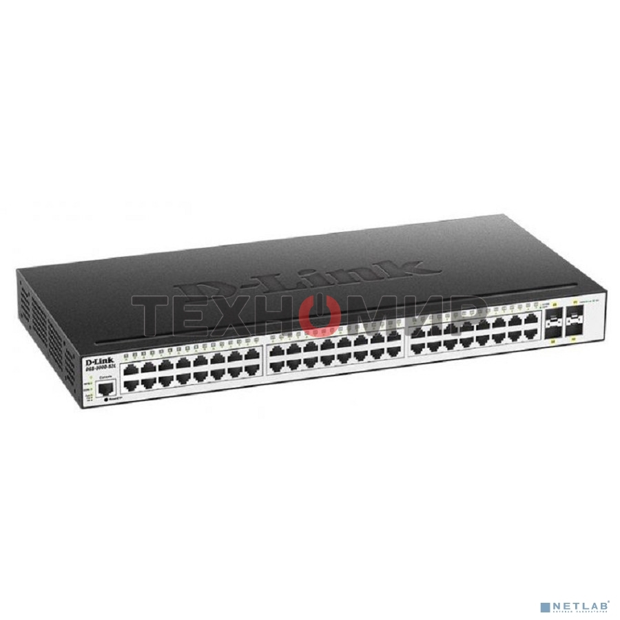 Коммутатор D-Link DGS-3000-52L/B1A 48G 4SFP управляемый