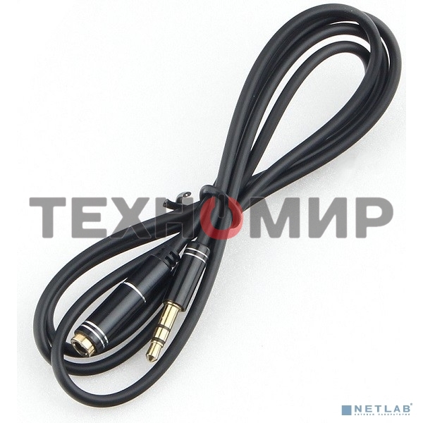 Кабель аудио удлинительный Cablexpert CCAB-02-35MF-3MB. 3.5 Jack (M)/3.5 Jack (F), черный, 3м, блистер