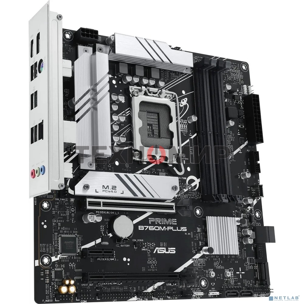 Материнская плата ASUS PRIME B760M-PLUS, LGA 1700, Intel B760, 4xDDR5, 4xSATA, 2xM.2, 1xPCIe 4.0 x4, 1xPCIe x1, 1xDP, 1xHDMI, 1x 2.5Gb LAN, 2xUSB-A 3.2 Gen 2, 4xUSB-A 2.0, 3x3.5 мм, 7.1, mATX