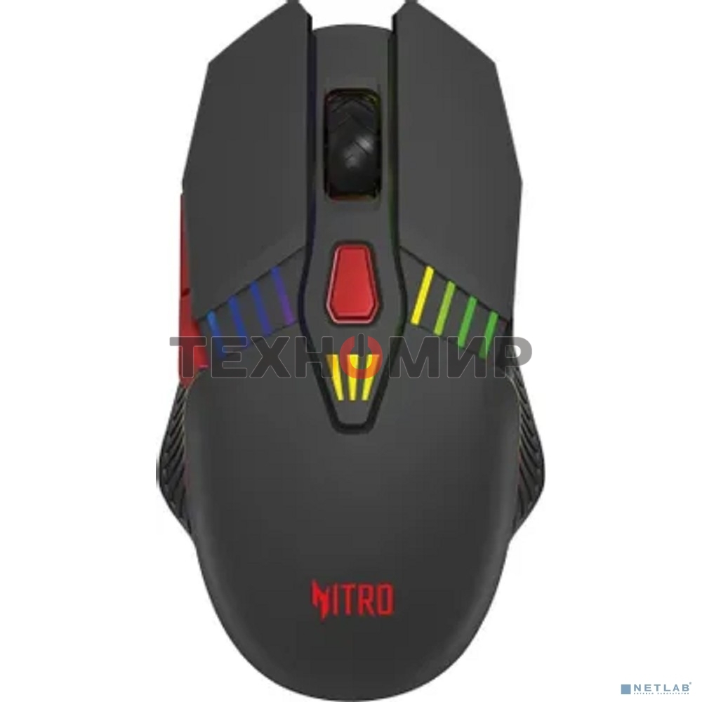 Мышь беспроводная Acer Nitro OMR305 черный, 3200 dpi, радиоканал, Bluetooth, USB, кнопки - 8