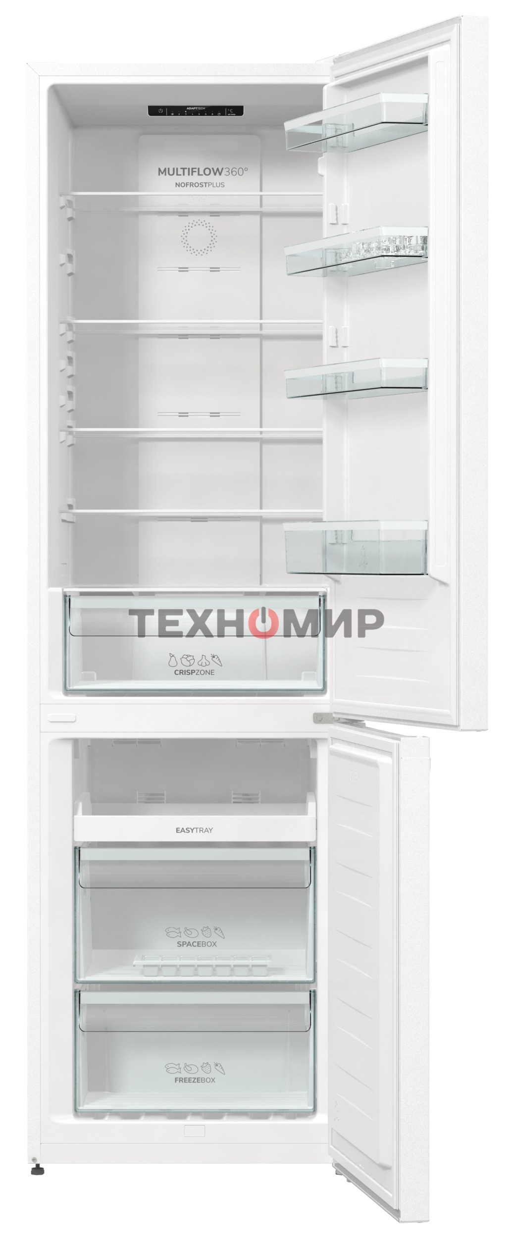 Холодильник Gorenje NRK6201PW4 белый двухкамерный 235/96л морозилка снизу