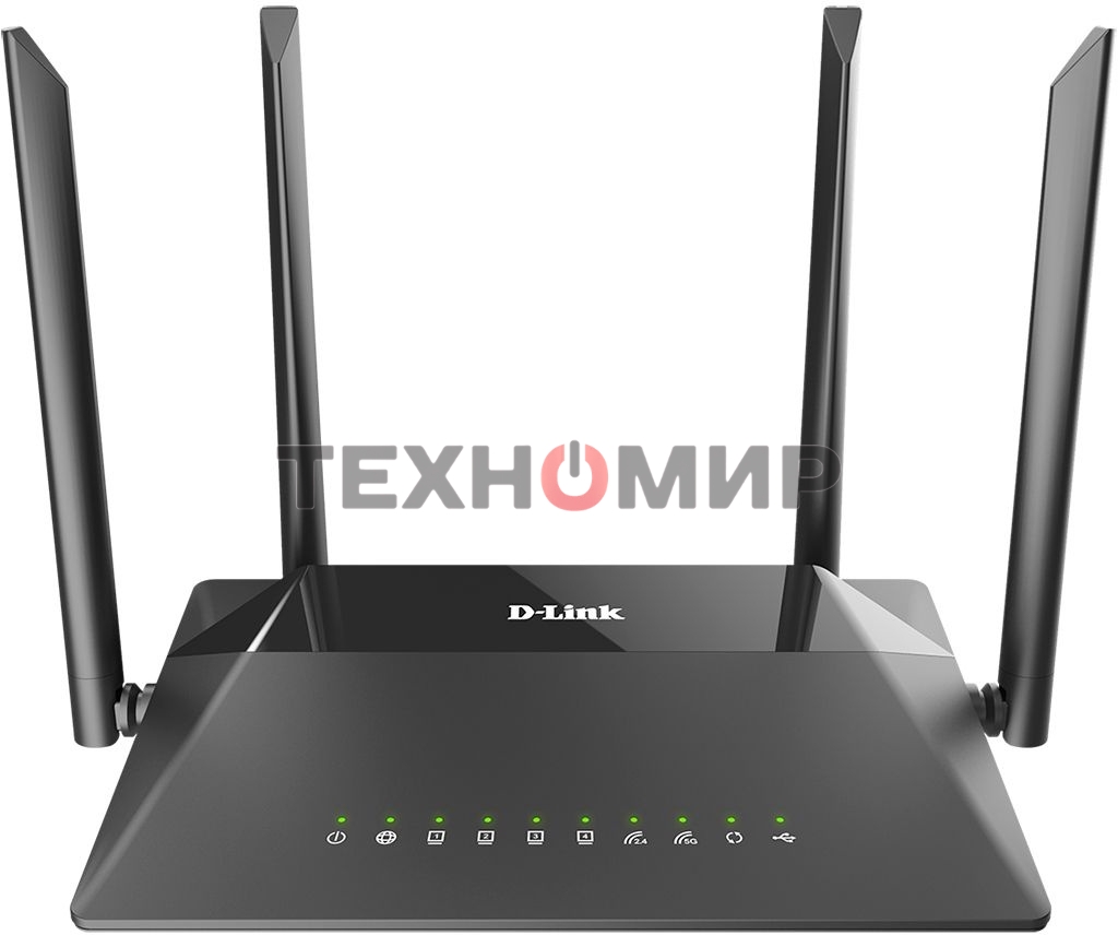 Беспроводной двухдиапазонный гигабитный маршрутизатор D-Link DIR-853/URU/R3A AC1300 Wave 2 с поддержкой технологии MU-MIMO, 3G/LTE и USB-портом 3.0