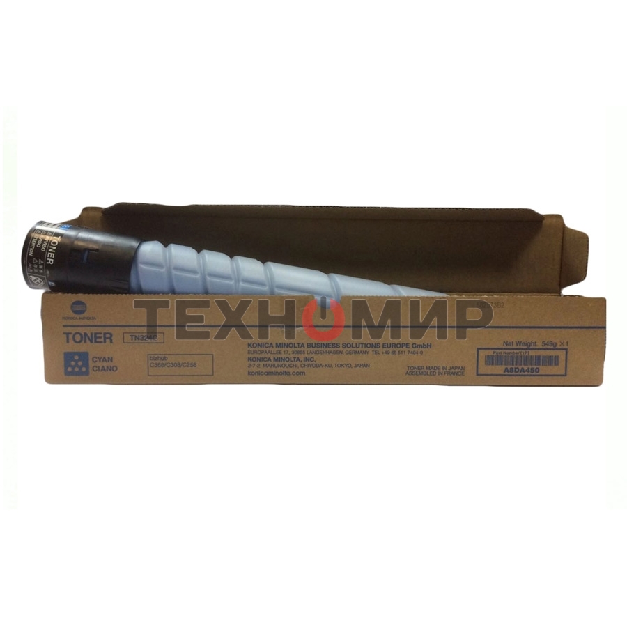 Тонер-картридж Konica-Minolta bizhub C308/C368 синий TN-324C