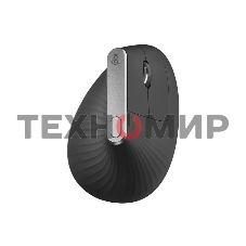 Мышь беспроводная/проводная Logitech MX Vertical графитовый, 4000 dpi, радиоканал, Bluetooth, USB, кнопки - 6