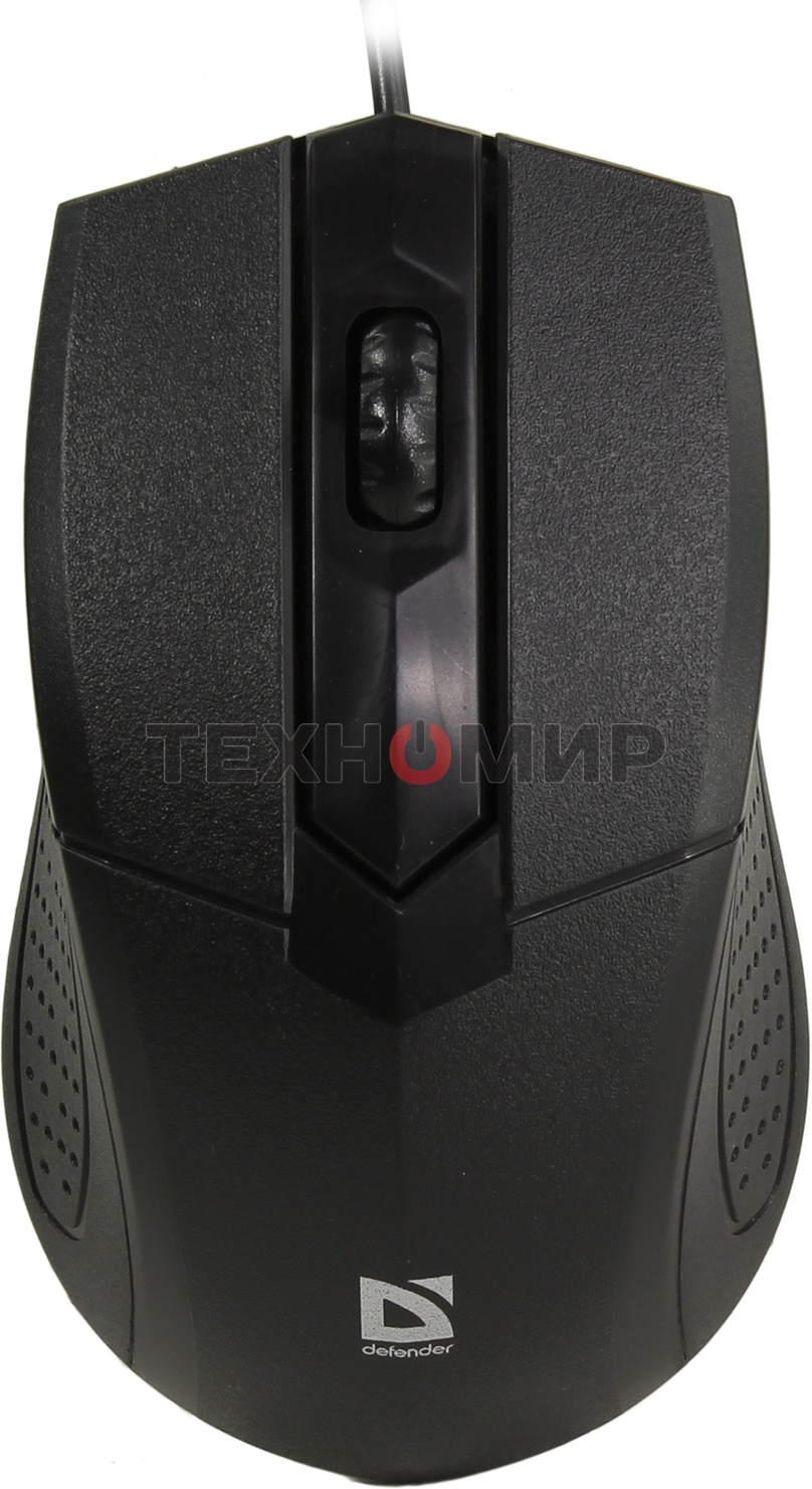 Мышь проводная Defender Optimum MB-270 черный, 1000 dpi, USB, кнопки - 3