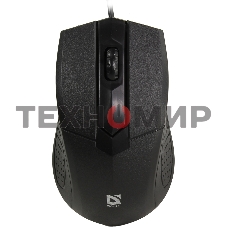 Мышь проводная Defender Optimum MB-270 черный, 1000 dpi, USB, кнопки - 3