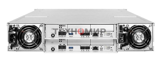Система хранения данных Infortrend EonStor GS3012R03C0FD-8U32 (12x3.5, 2U, High IOPS, Dual Redundant Controllers (incl: 4x4GB Cache, 4x25Gb SFP28, 4 FREE host board slots, 4x12Gb SAS ext ports, 2x Super capacitor+Flash+FAN module, 2x530W), Rackmount kit)