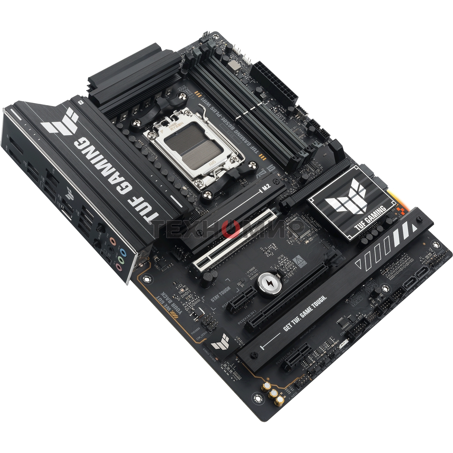 Материнская плата ASUS TUF GAMING B650E-PLUS WIFI, AM5, AMD B650, 4xDDR5, 4xSATA, 3xM.2, 1xPCIe 5.0 x16, 1xPCIe 4.0 x4, 2xPCIe 4.0 x1, 1xDisplayPort, 1xHDMI, 1x2.5Gb LAN, Wi-Fi 6E, Bluetooth 5.3, 1xUSB-C 20Gbps, 3xUSB-A 10Gbps, 6xUSB-A 2.0, 5x3.5 мм, 7.1,