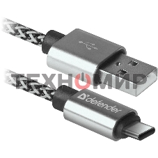 Кабель Defender USB 2.0 TO Type-C 1M белый USB09-03T