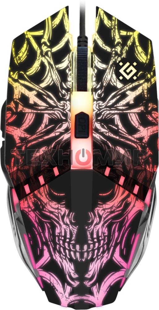 Мышь проводная Defender Prototype GM-670L черный, 2400 dpi, USB, кнопки - 6