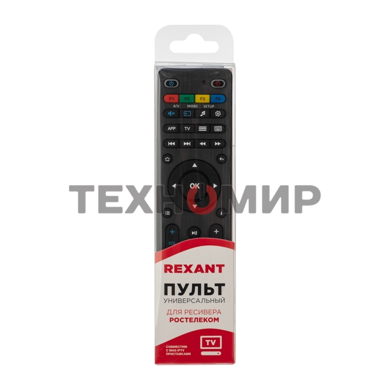 Универсальный пульт дистанционного управления Rexant для ресивера Ростелеком