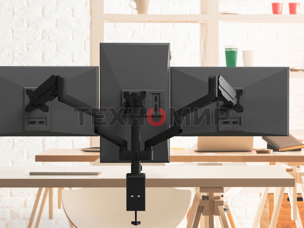 Кронштейн (держатель) ONKRON G280 для трех мониторов 13