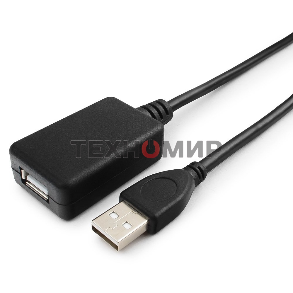 Кабель-удлинитель USB2.0 активный Gembird/Cablexpert UAE-01-10M, AM/AF, 10м
