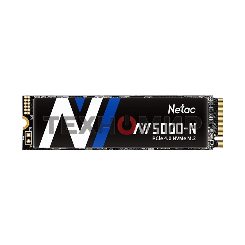 Накопитель SSD Netac NV5000 Pro, 500Gb, M.2 2280, PCIe 4.0 x4, NVMe, R/W 4800/2700, с радиатором