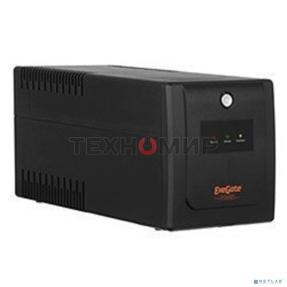 Источник бесперебойного питания ExeGate SpecialPro UNB-600.LED.AVR.EURO 600VA/360W, LED, AVR, 2 евророзетки, черный
