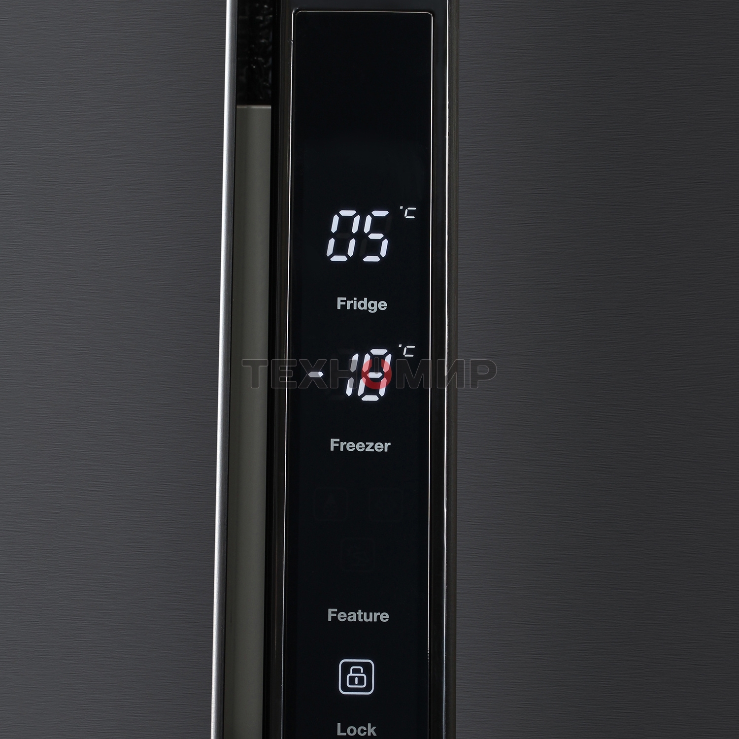 Холодильник Hyundai CS4505F черная сталь двухкамерный Side by Side 271/165л морозилка сбоку