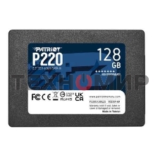 Накопитель SSD Patriot P220, 128Gb, SATA III, 2.5