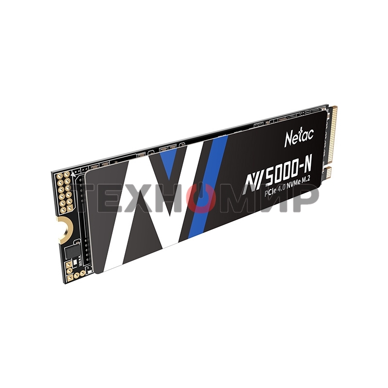 Накопитель SSD Netac NV5000 Pro, 500Gb, M.2 2280, PCIe 4.0 x4, NVMe, R/W 4800/2700, с радиатором