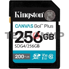 Флеш карта SDXC 256Gb Kingston SDG4/256Gb Canvas Go! Plus V30