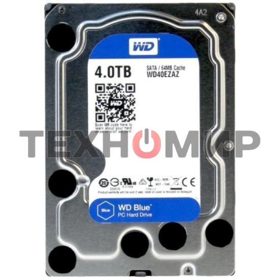 Жесткий диск Western Digital SATA 4Tb 6Gb/S 256MB BLUE WD40EZAX