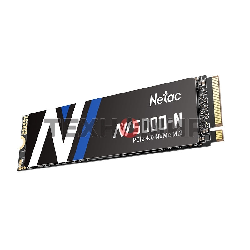 Накопитель SSD Netac NV5000 Pro, 500Gb, M.2 2280, PCIe 4.0 x4, NVMe, R/W 4800/2700, с радиатором