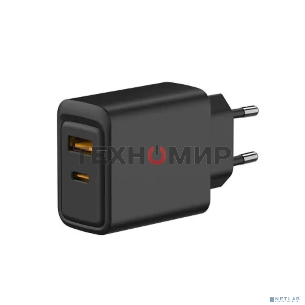 Сетевое зарядное устройство Rexant с портами USB-A и USB-C, 30Вт, черный