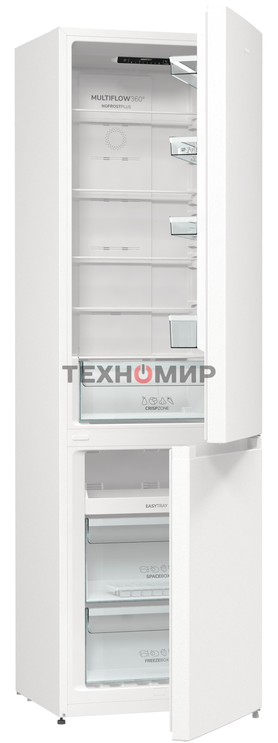 Холодильник Gorenje NRK6201PW4 белый двухкамерный 235/96л морозилка снизу