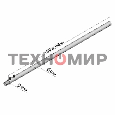 Мачта для антенн Rexant КРЫМ-5 телескопическая, 450 см