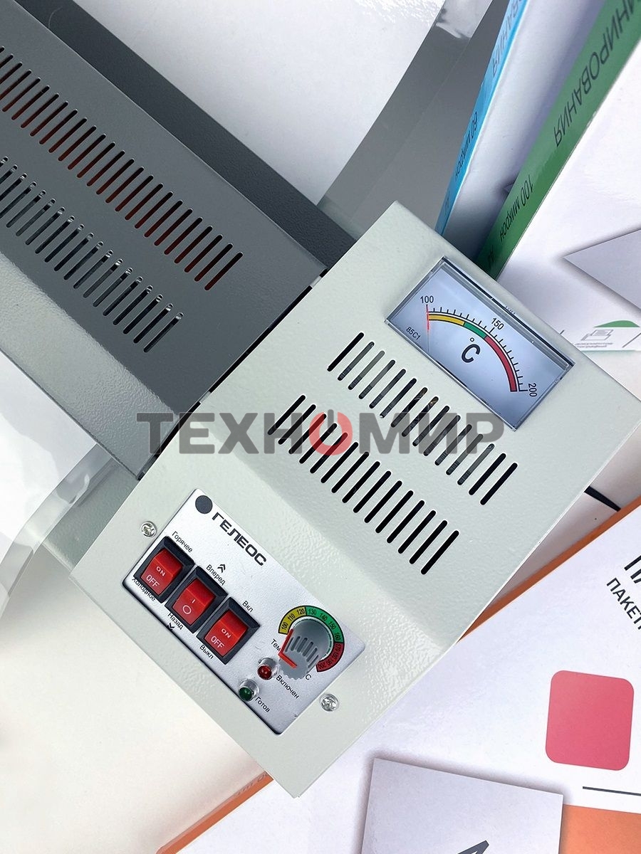 Ламинатор Гелеос ЛМ A3 Про, А3, 2х250 (пленка 60-250мкм), 620 мм/мин, 4 вала, реверс, металл. корпус, мах толщина 2мм