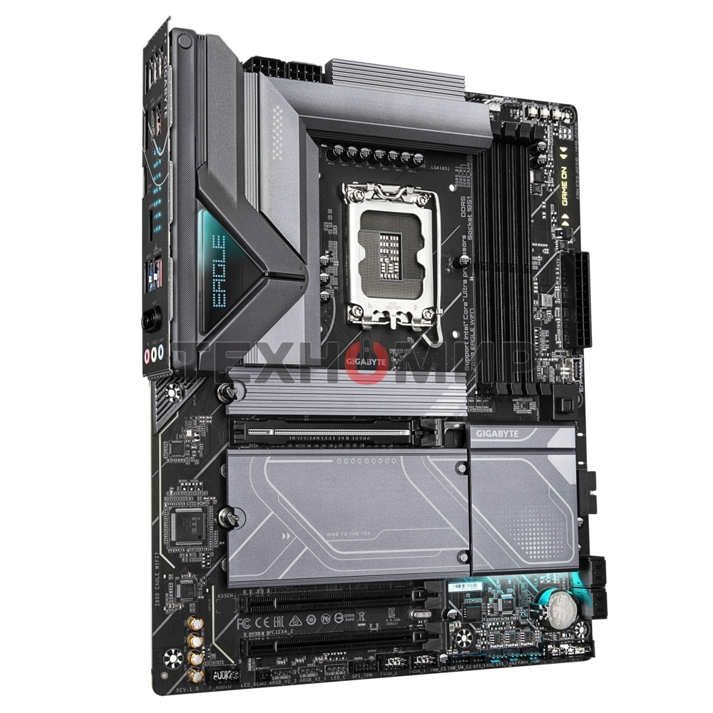Материнская плата Gigabyte Z890 EAGLE WIFI7, LGA 1851, Intel Z890, 4xDDR5, 4xSATA, 4xM.2, 1xPCIe 5.0 x16, 2xPCIe 4.0 x4, 1xDP, 1xUSB-C, 1x 2.5Gb LAN, 4xUSB-A 3.2 Gen 1, 2xUSB-A 3.2 Gen 2, 3x3.5 мм, 7.1, 1xUSB4, ATX