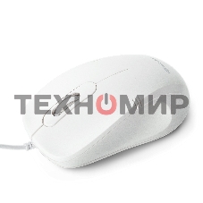 Мышь проводная Crown CMM-502 белый, 1000 dpi, USB, кнопки - 3