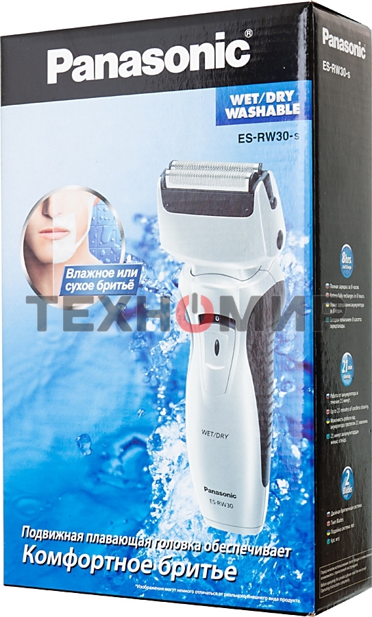 Электробритва сетчатая Panasonic ES-RW30S реж.эл.:2 питан.:аккум. серебристый