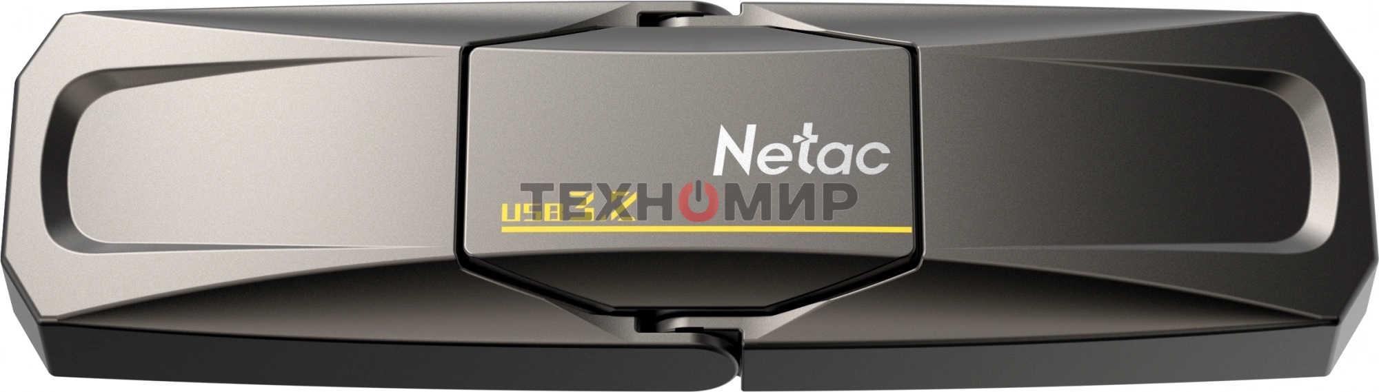 Флешка USB Netac US5 (NT03US5C-256G-32TA), 256Gb, USB 3.2/TypeC, R/W/ 550/500, черный