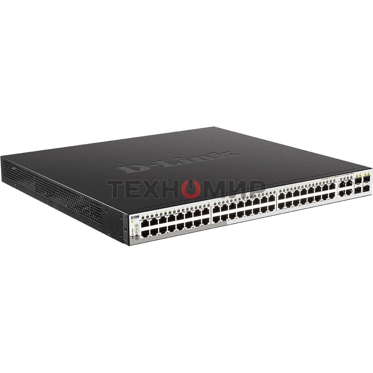 Коммутатор DGS-1210-52MP/F Smart L2 Switch 48х1000Base-T PoE, 4хCombo 1000Base-T/SFP, PoE Budget 370W, Compact CLI