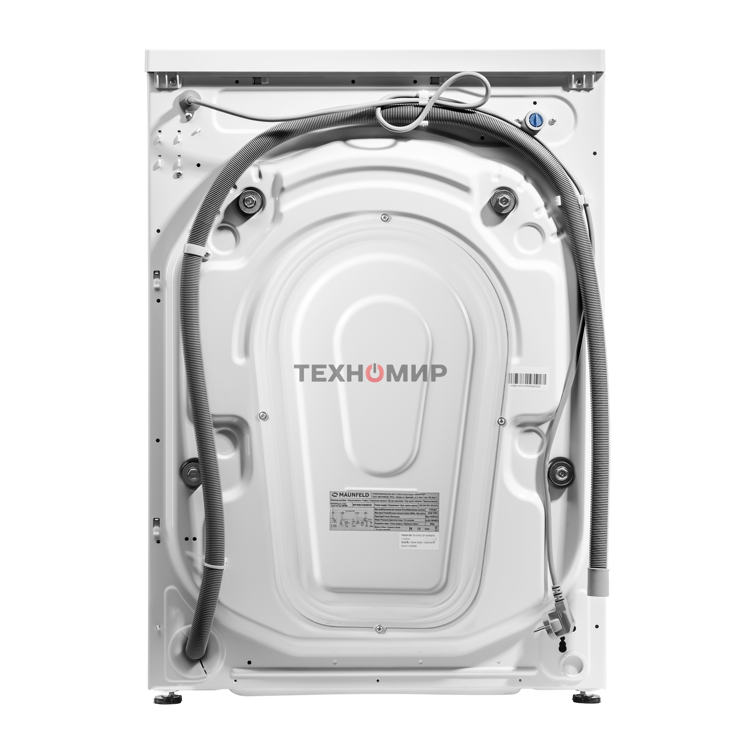Стиральная машина c инвертором и паром Maunfeld MFWM148IWHT белый, загрузка фронтальная 8 кг, 1400 об/мин, класс: A+++