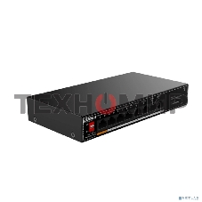 Коммутатор гигабитный 8-портовый неуправляемый c PoE Dahua DH-SG1008LP, 4xRJ45 1Gb PoE, 4xRJ45 1Gb, суммарно 60Вт, коммутация 20 Гбит/с, MAC-таблица 8K, металл