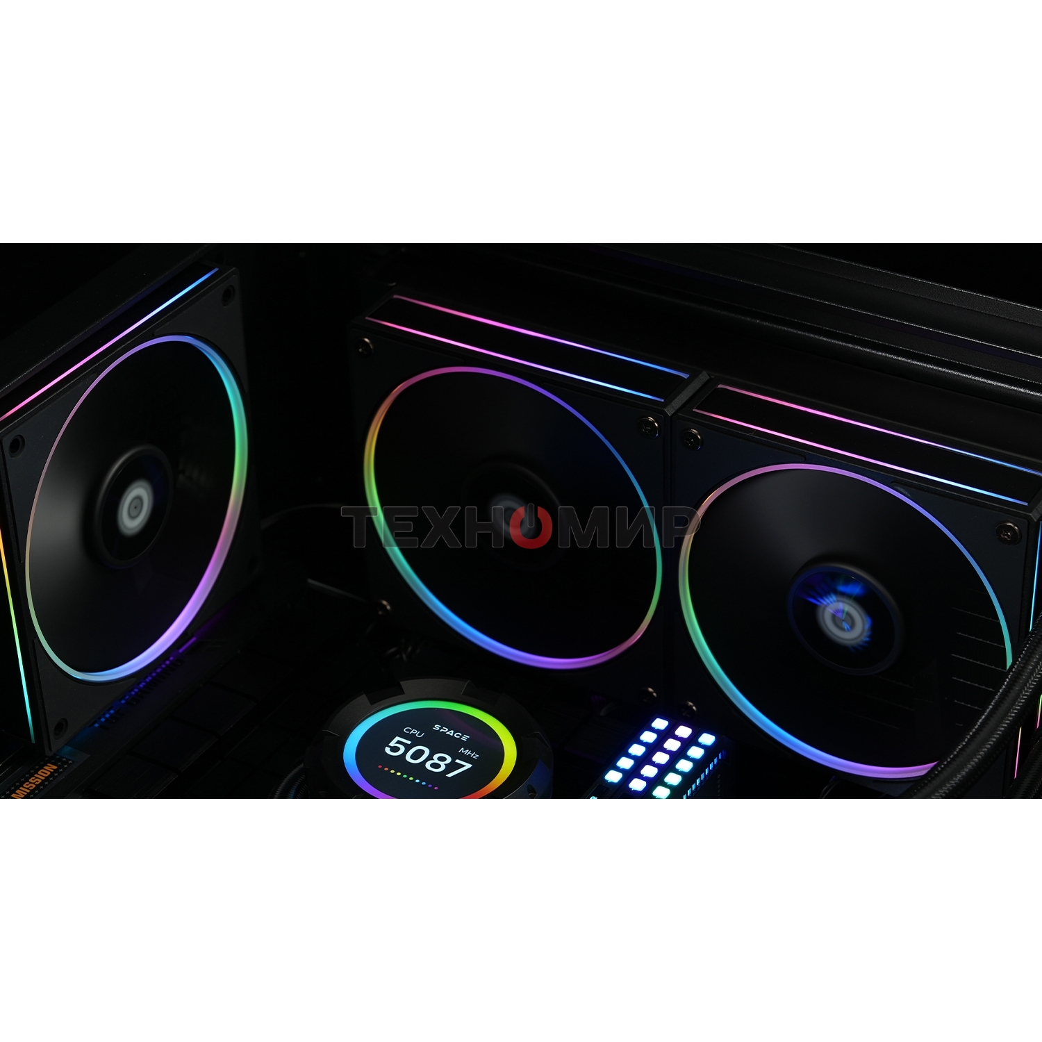 Вентилятор для корпуса ID-Cooling AF-127-ARGb-K черный, 120 мм, 2000 об/мин, 29.9 дБ, 4 pin