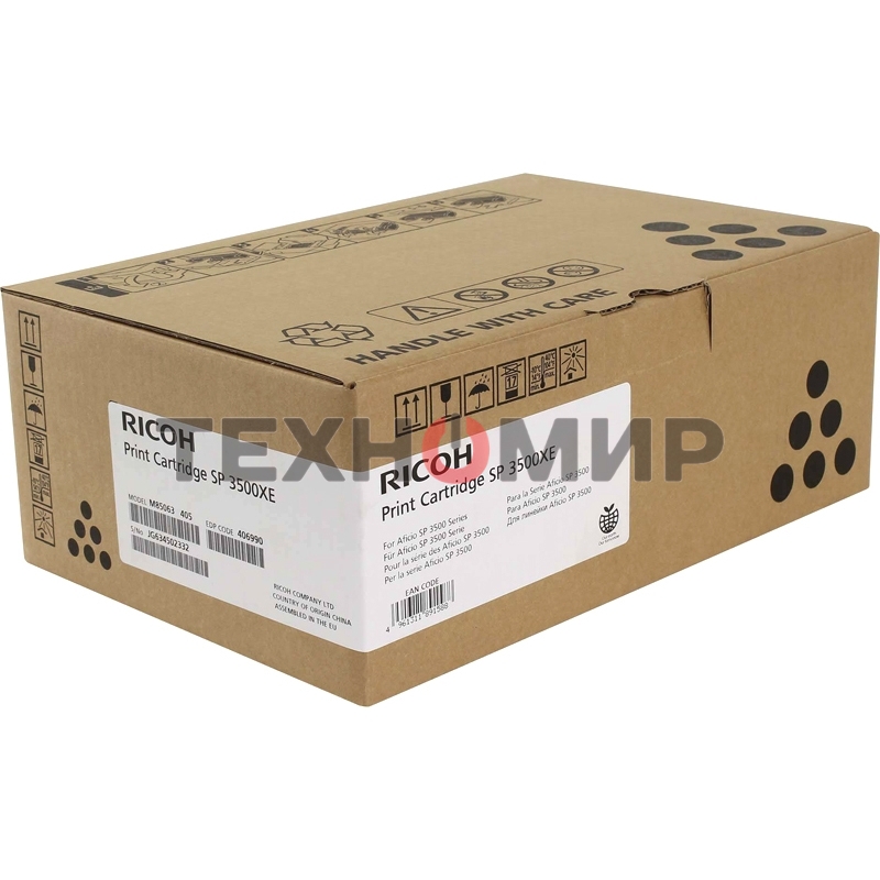 Картридж лазерный Ricoh тип SP 3500XE черный для Aficio SP3500N/SP3510DN/SP3500SF/SP3510SF 6400 отпечатков