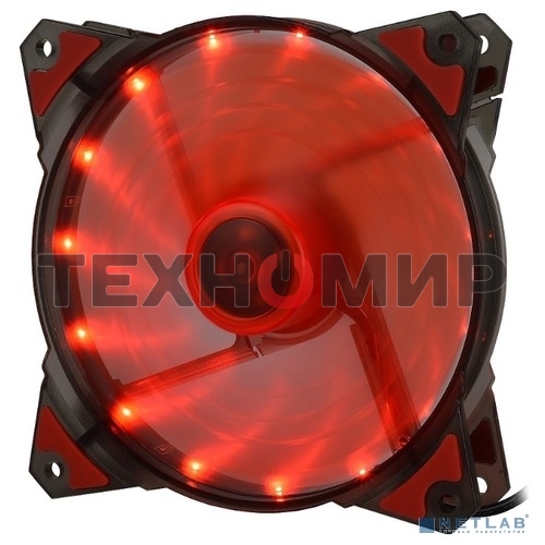 Вентилятор для корпуса Crown CMCF-12025S-1220 черный/красный, 120 мм, 1650 об/мин, 28 дБ, 3 pin