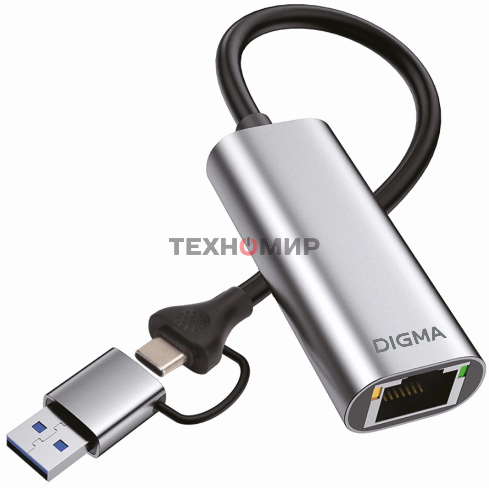 Сетевой адаптер Gigabit Ethernet Digma DLA-GEUC01 USB 3.0