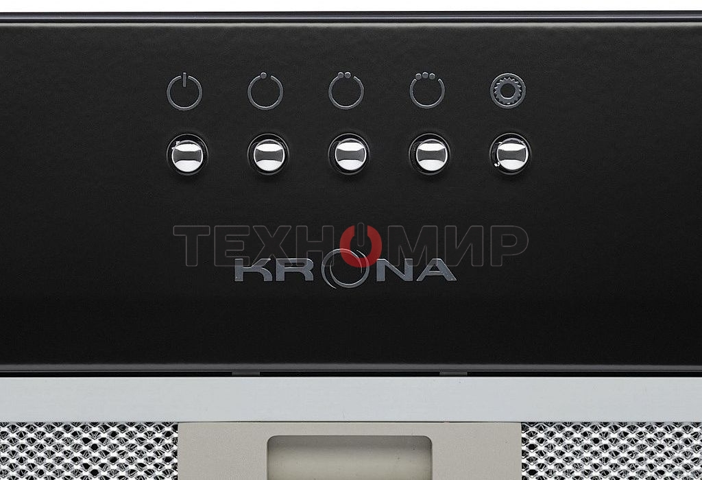 Вытяжка встраиваемая Krona Runa 600 PB черный, 60 см, 845 куб. м/ч, 53 дБ