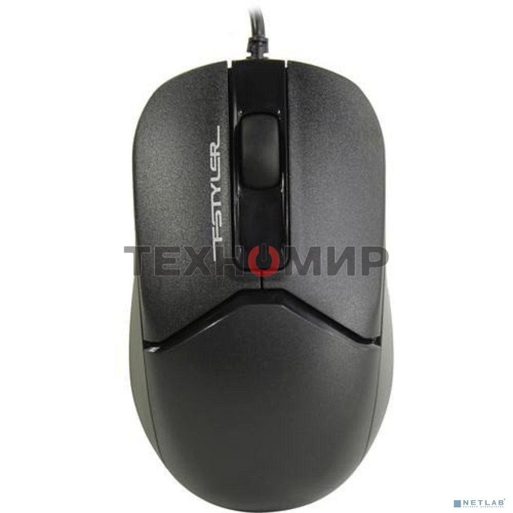 Мышь проводная A4Tech Fstyler FM12 черный, 1200 dpi, USB, кнопки - 3