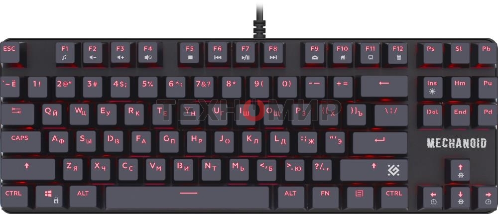 Клавиатура проводная Defender MECHANICAL MECHANOID GK-581 RU BLK