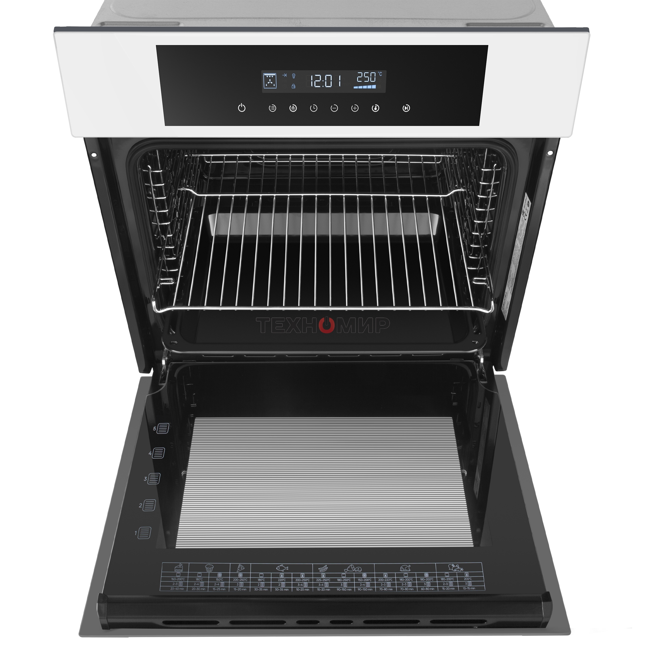 Шкаф духовой электрический Maunfeld AEOD60103W, 60л, дверца с 3 стеклами, белый