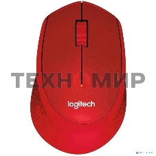 Мышь беспроводная Logitech M280 красный, 1000 dpi, радиоканал, USB, кнопки - 3