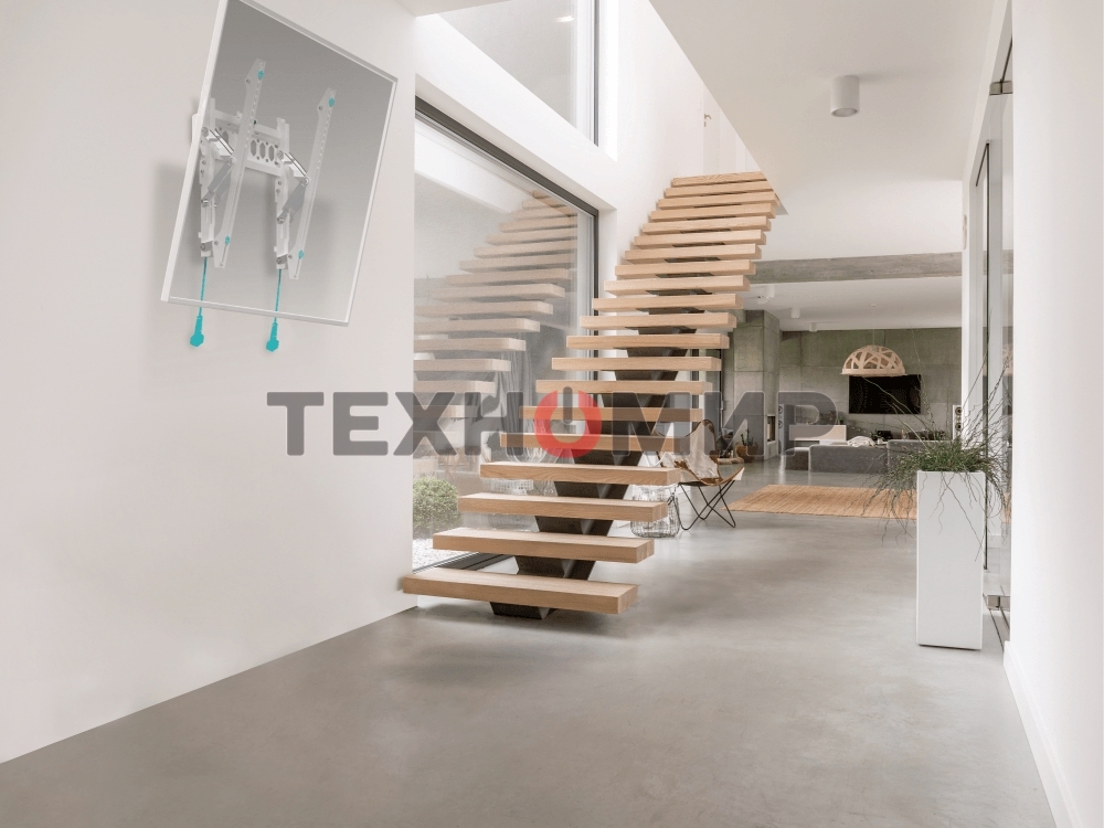 Кронштейн ONKRON TM5W/32-65'' макс 400*400 наклон +12º от стены: 35-145мм, макс вес 68,2кг, встр уровень, белый