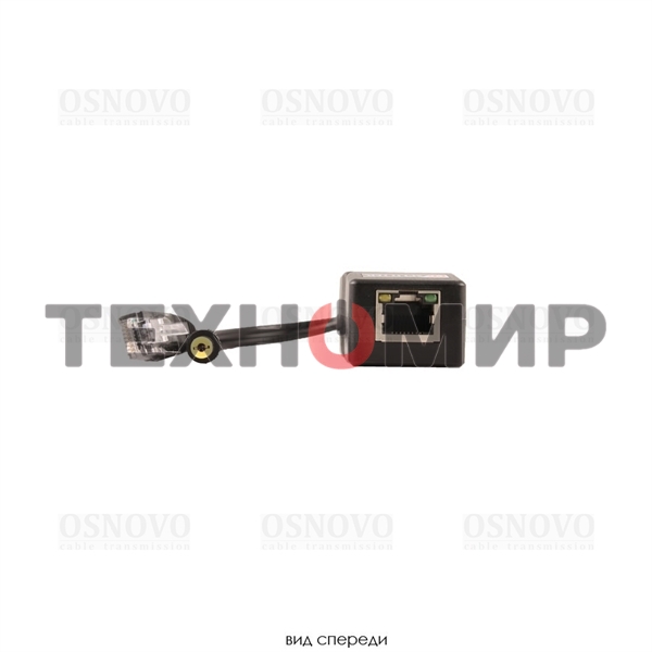 Сплиттер PoE Splitter/2 Osnovo Fast Ethernet. PoE IEEE 802.3af.- RJ45(10/100 Base-T, IE